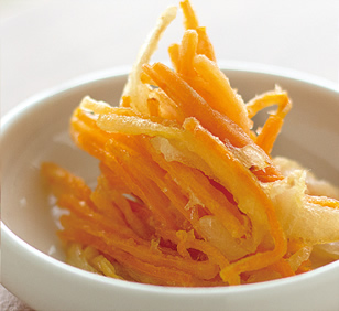 阿藍のにんじんかきあげ